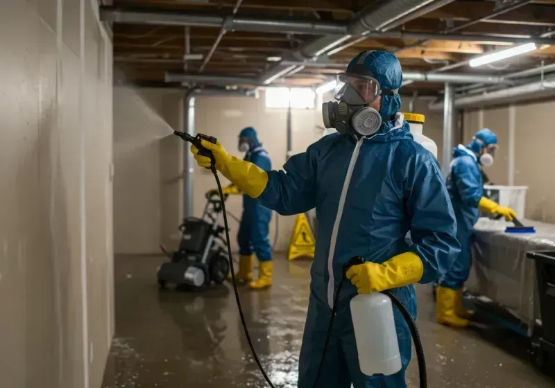 Basement Sanitization and Antimicrobial Treatment process in White Pine, TN